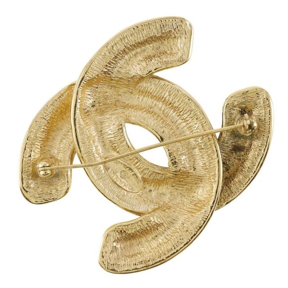 Chanel Coco Mark Brooch Gold Plated - Picture 2 of 6